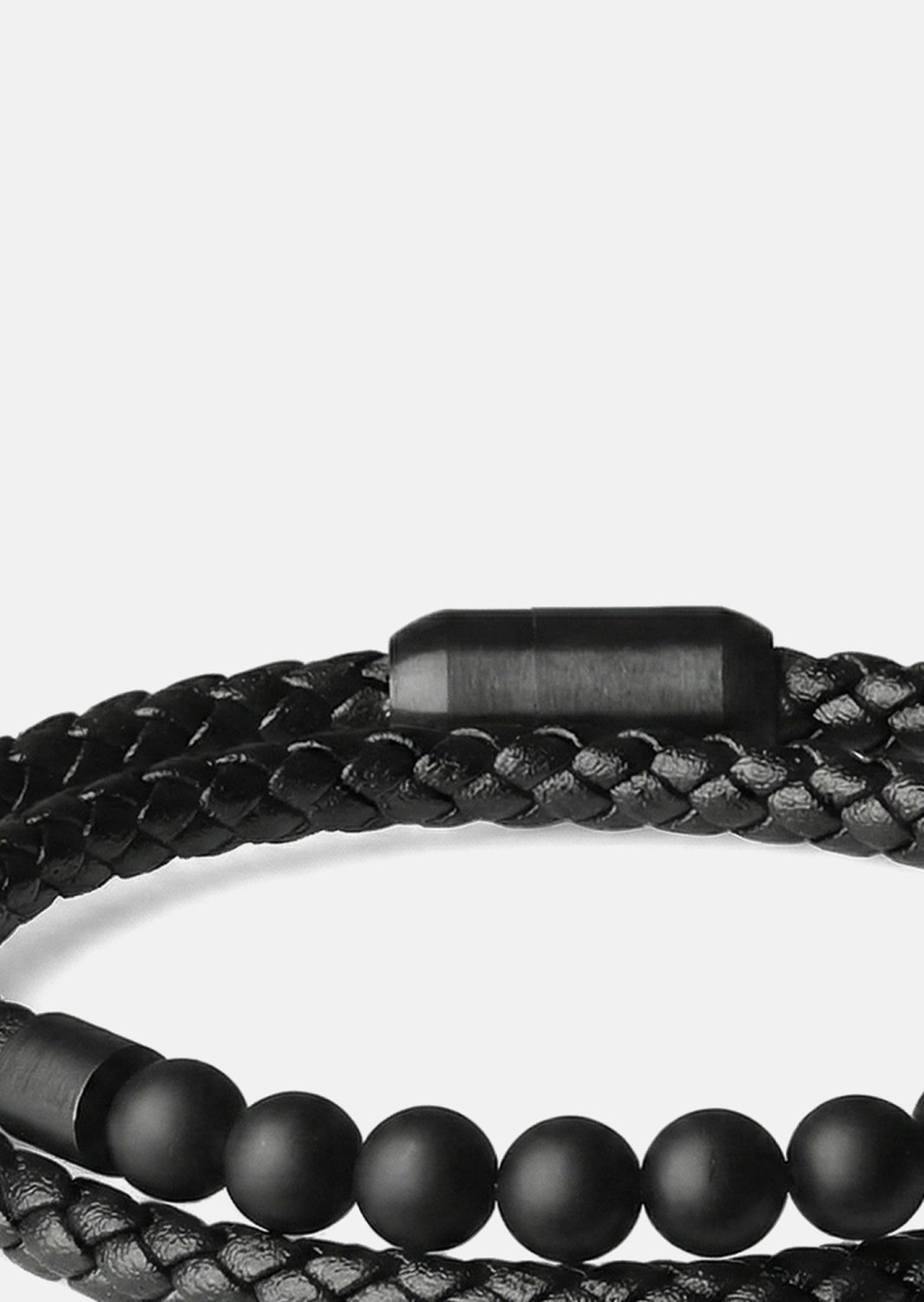 Pulsera de cuero Raven Weave