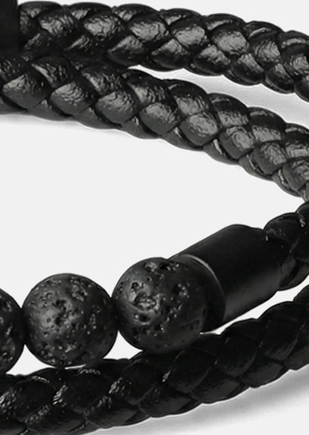 Pulsera de cuero Obsidian Grip