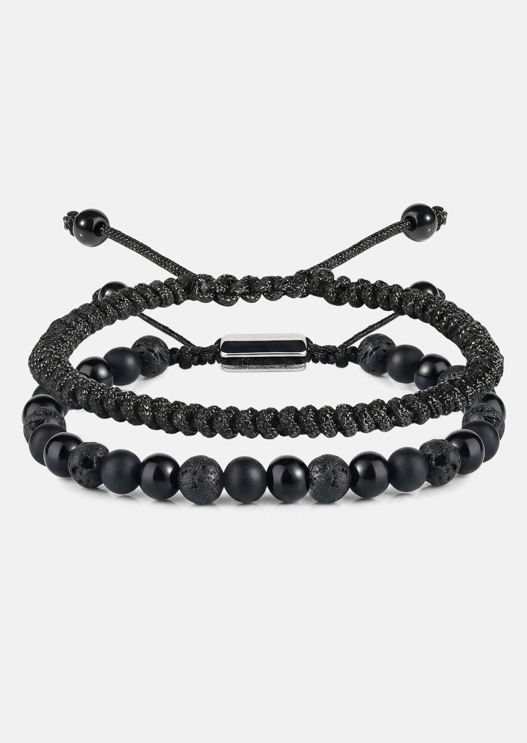 Pulsera de cuentas Obsidian Knot