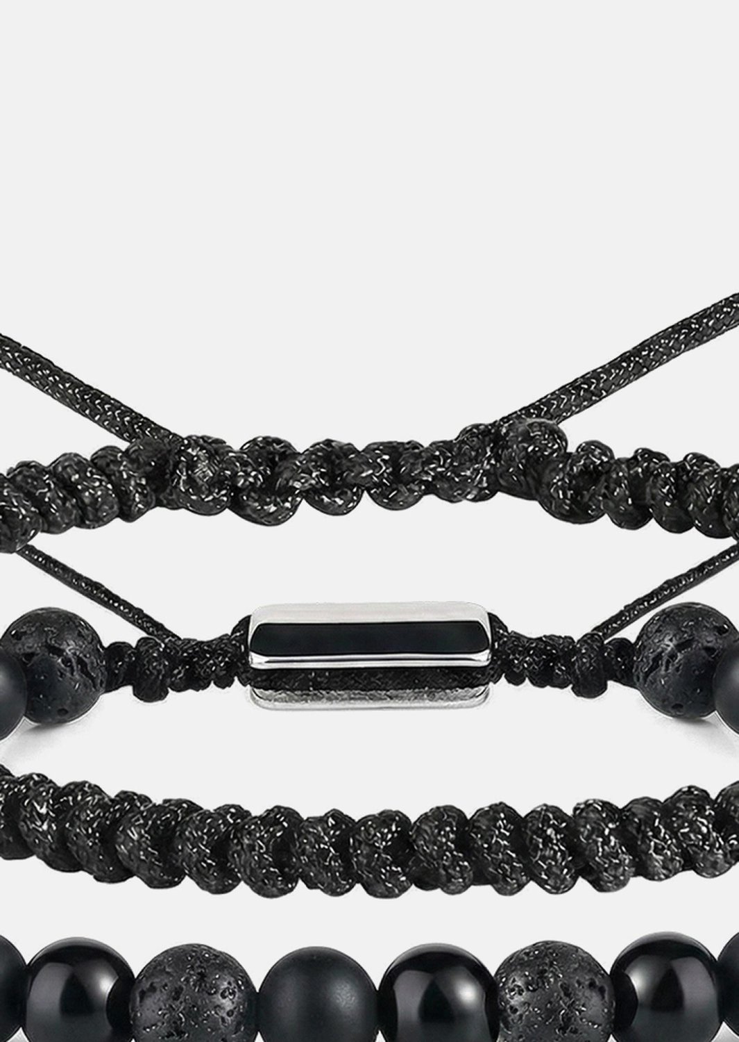 Pulsera de cuentas Obsidian Knot