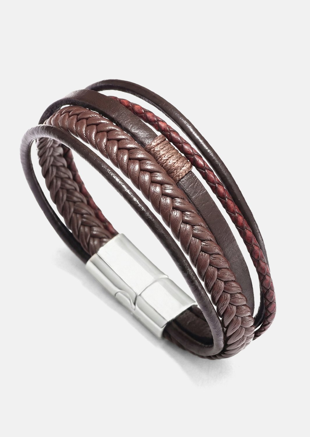 Pulsera de cuero Horizon Weave