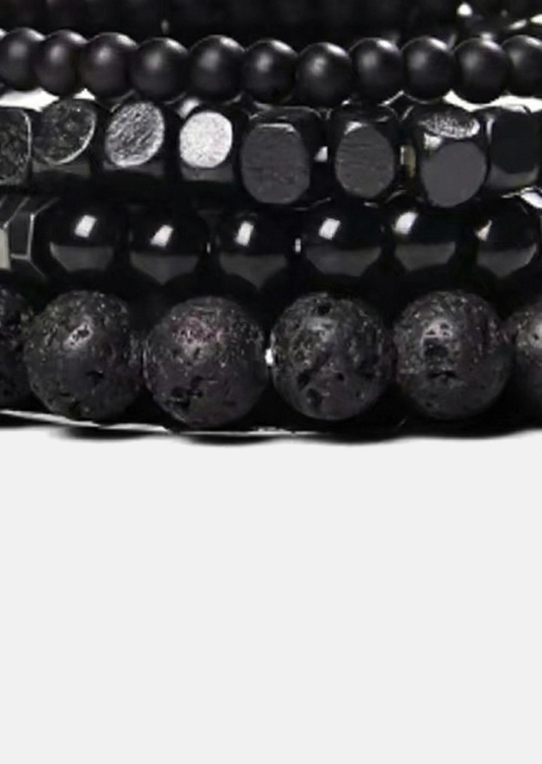 Pulsera de cuentas Obsidian Pulse
