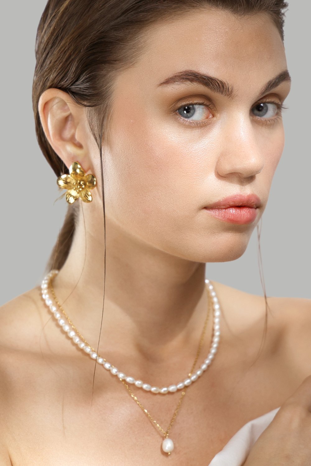 Collar Duo Pearl & Gold - 18k Chapado en oro