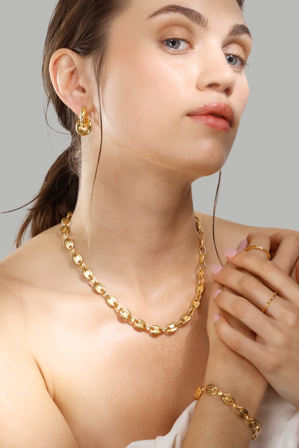 Collar Bold Chain - 18k Chapado en oro