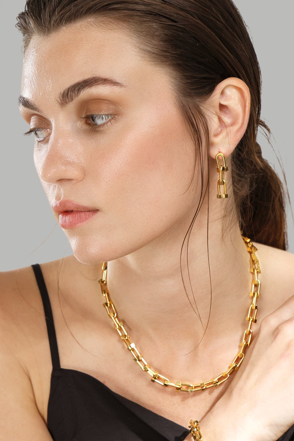 Pendientes Link Luxe – 18k Chapados en oro