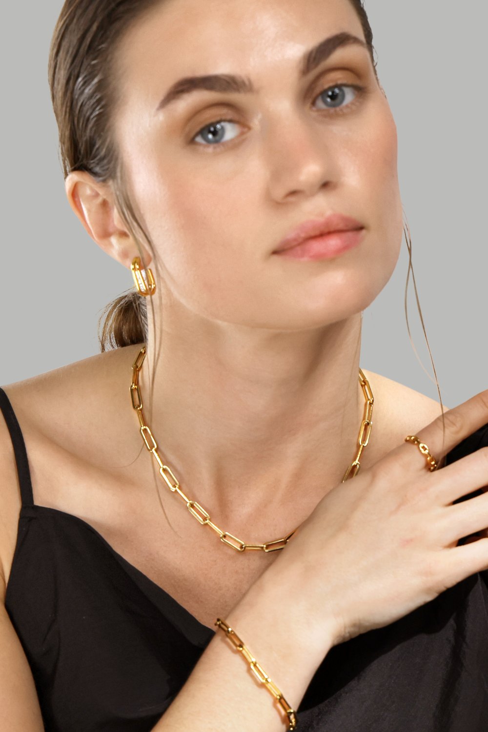 Pendientes Loop Duo – 18k Chapados en oro