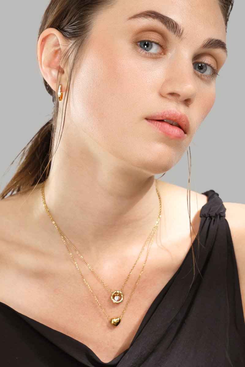 Collar Golden Heart – 18k Chapado en oro