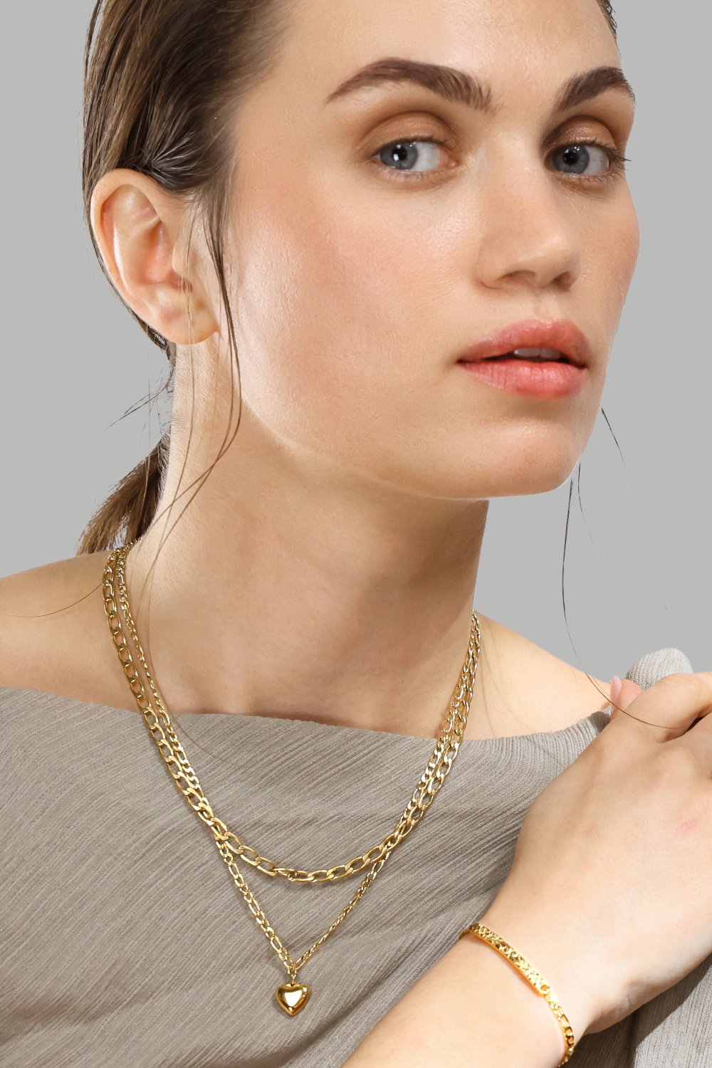 Pulsera V-Lock - 18k Chapada en oro