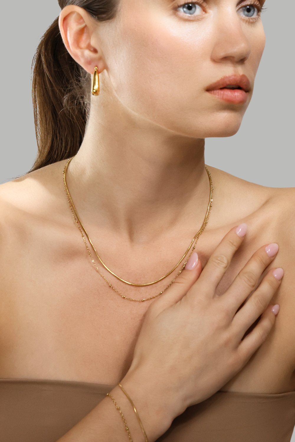 Pulsera Duo - 18k Chapada en oro