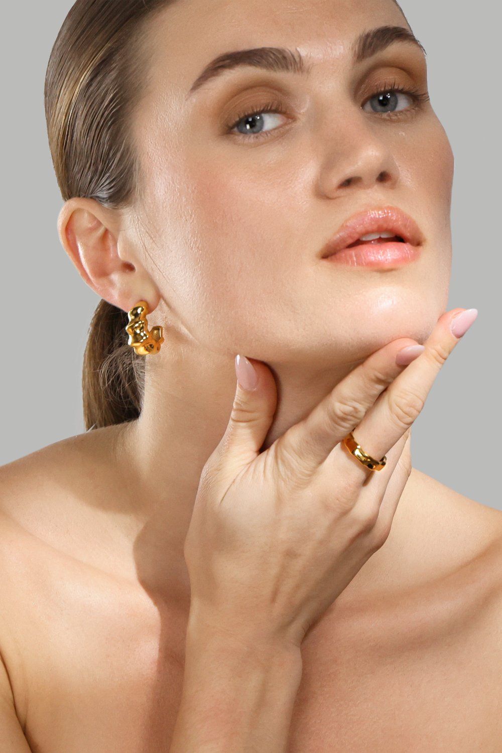 Pendientes Gaia – 18k Chapados en oro