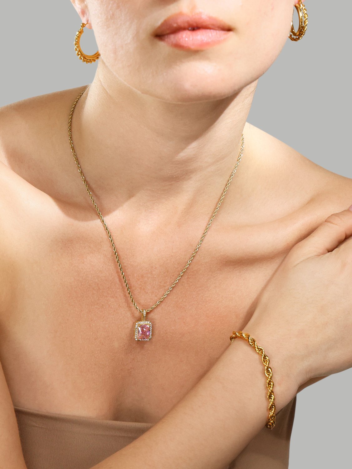 Pulsera Tresse - 18k Chapada en oro