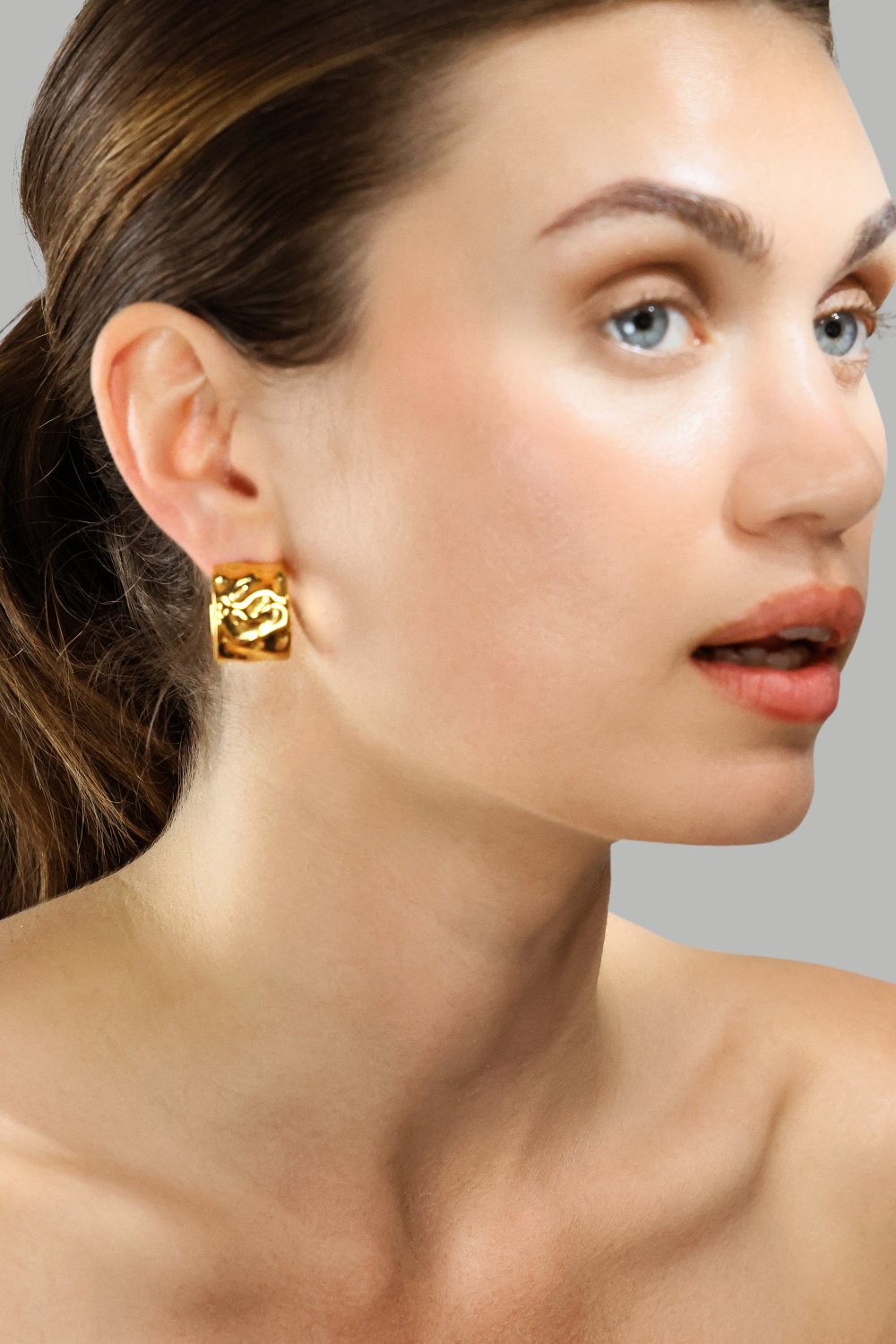 Pendiente Luna - 18k Chapado en oro