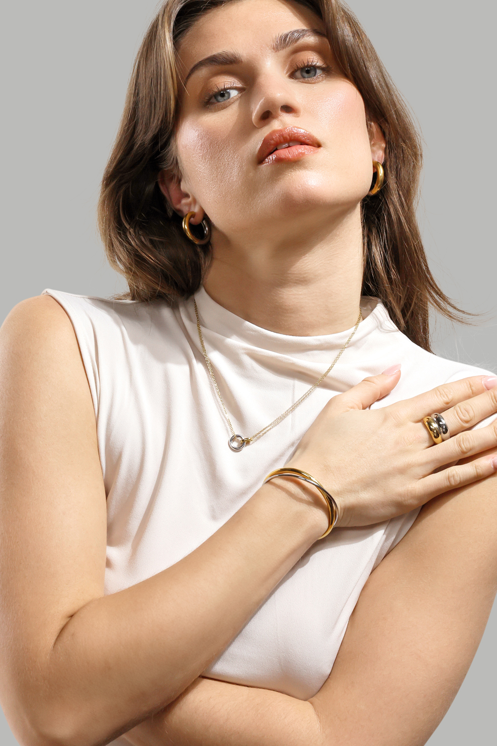 Anillo Elegant - Chapado en oro de 18k