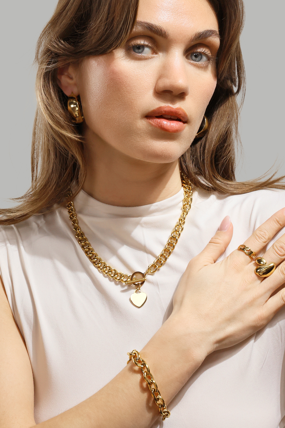 Anillo Fluid Power - 18k Chapado en oro