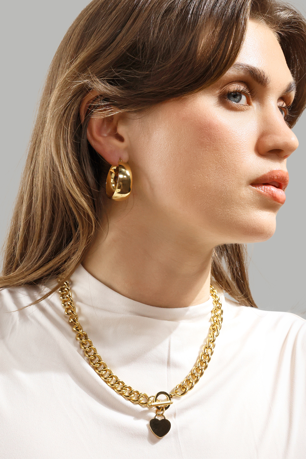 Celeste Pendiente - 18k Chapado en oro