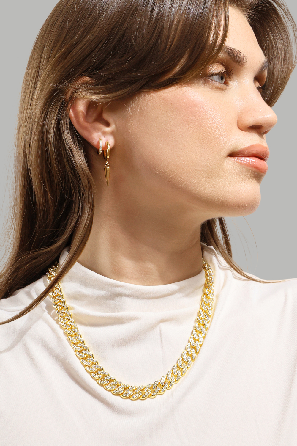 Collar Royal Frost - 18k Chapado en oro