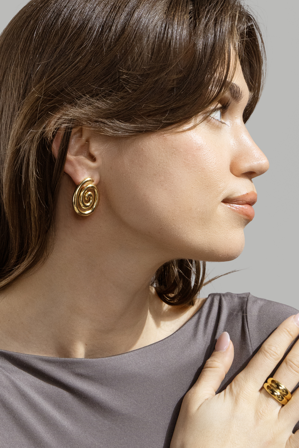 Resin Pendiente - 18k Chapado en oro
