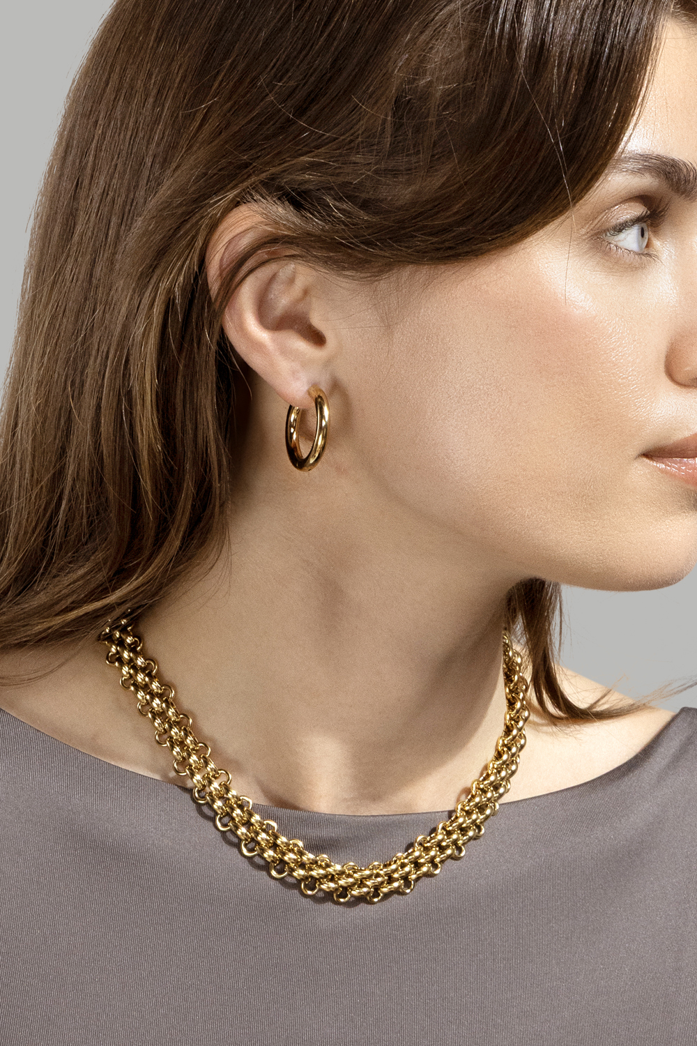 Luna Pendiente - 18k Chapado en oro