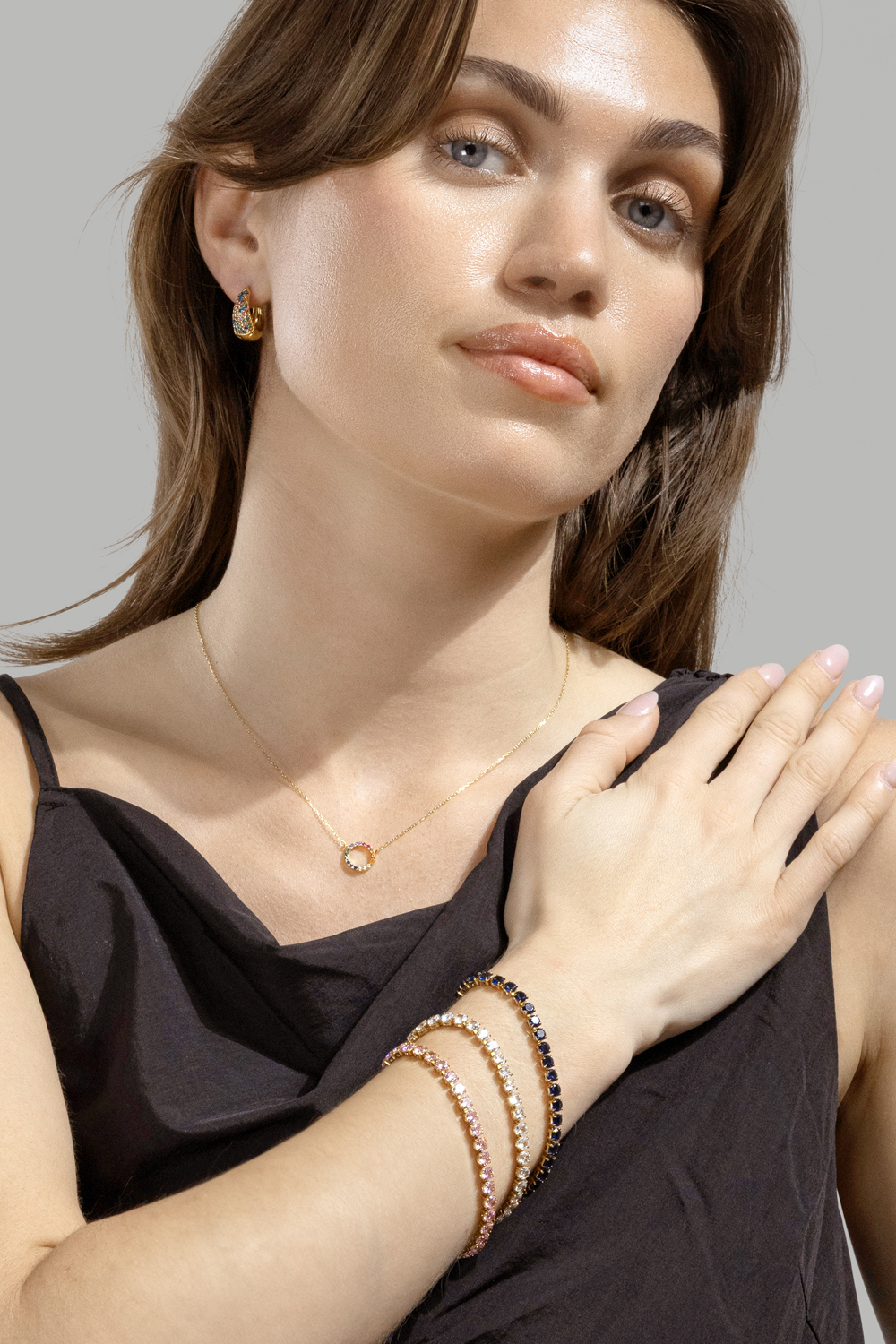 Pulsera Brillara - 18k Chapada en oro