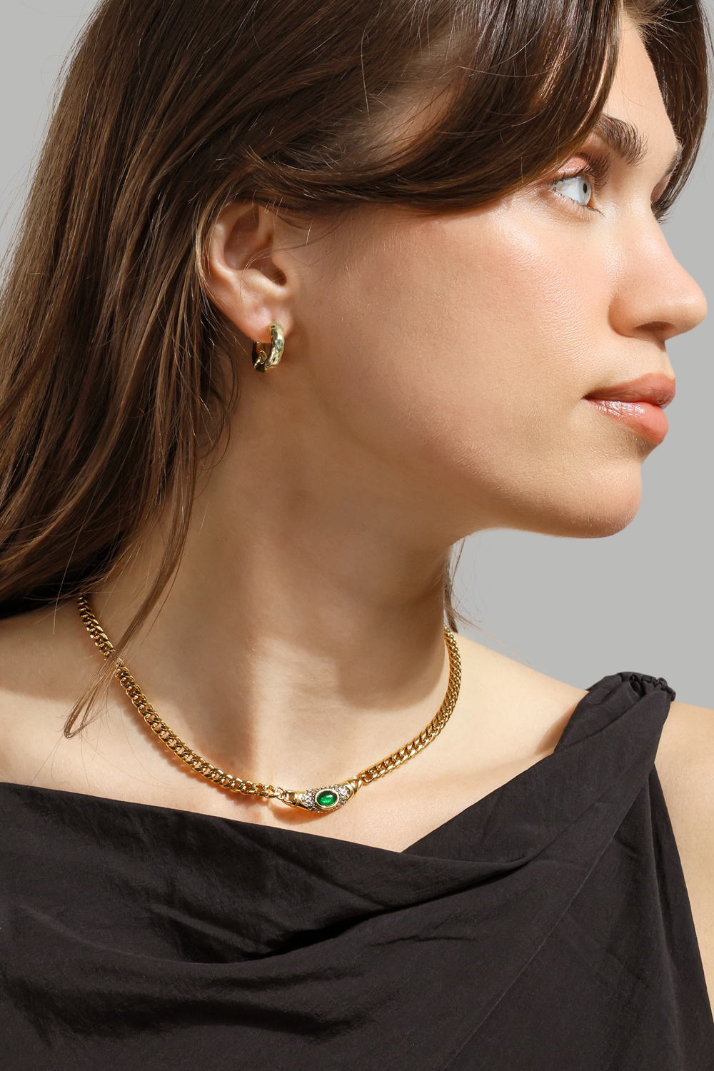 Pendiente Luxe Ripple Hoops - 18k Chapado en oro