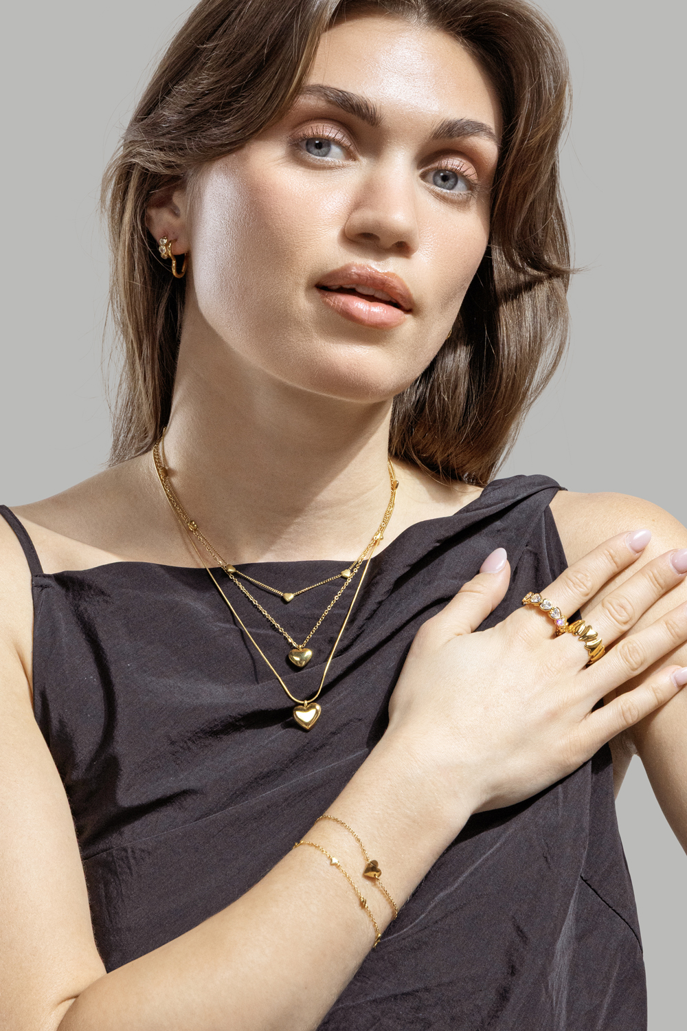 Anillo Heartglow - 18k Chapado en oro