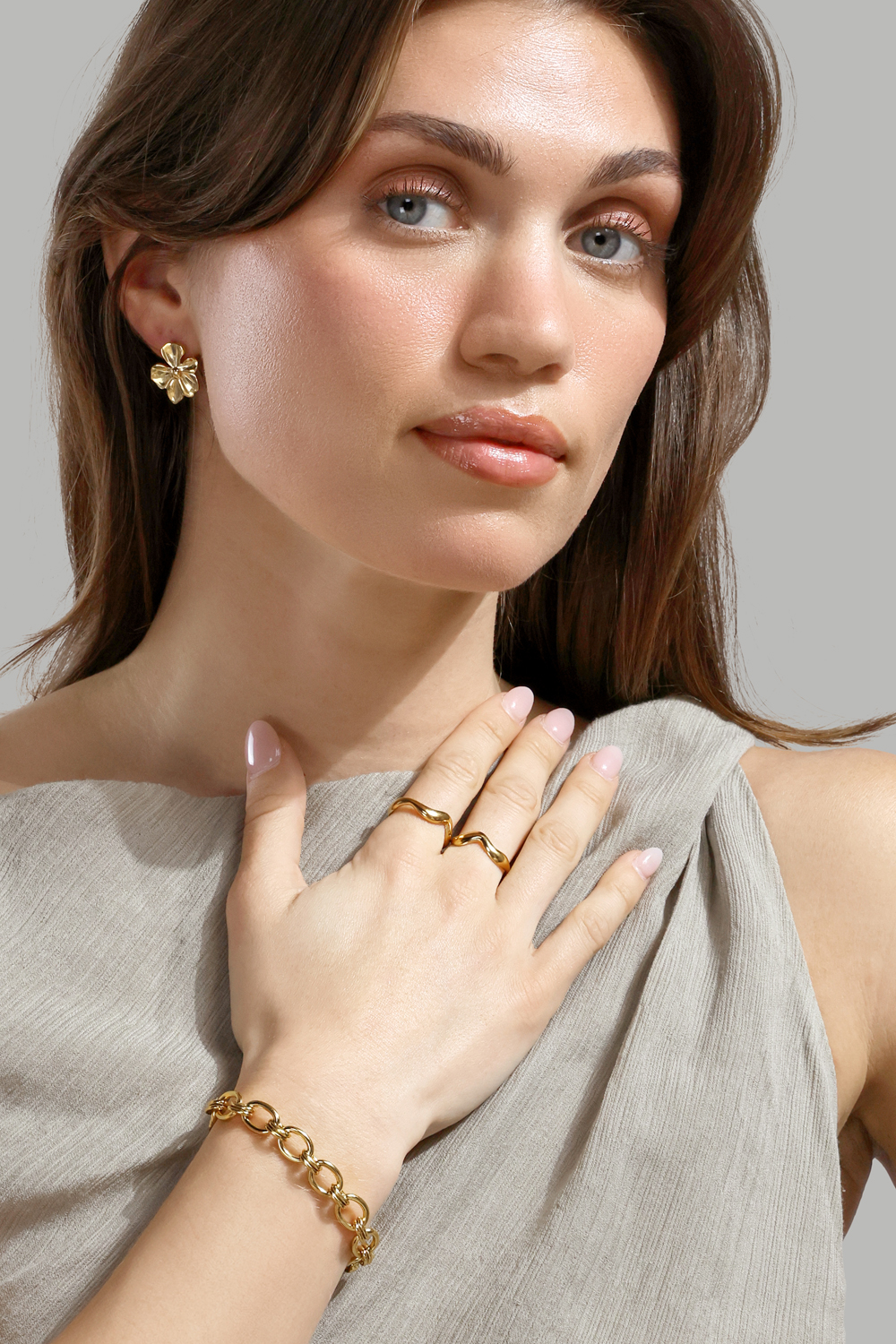 Florabella Pendientes - 18k Chapados en oro