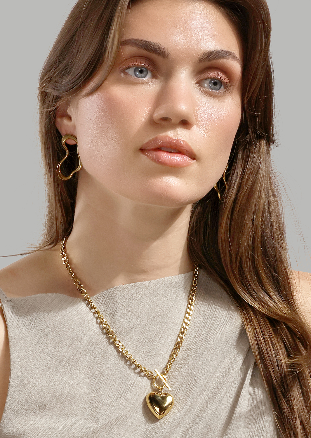 Fluid Glow Pendiente - 18k Chapado en oro