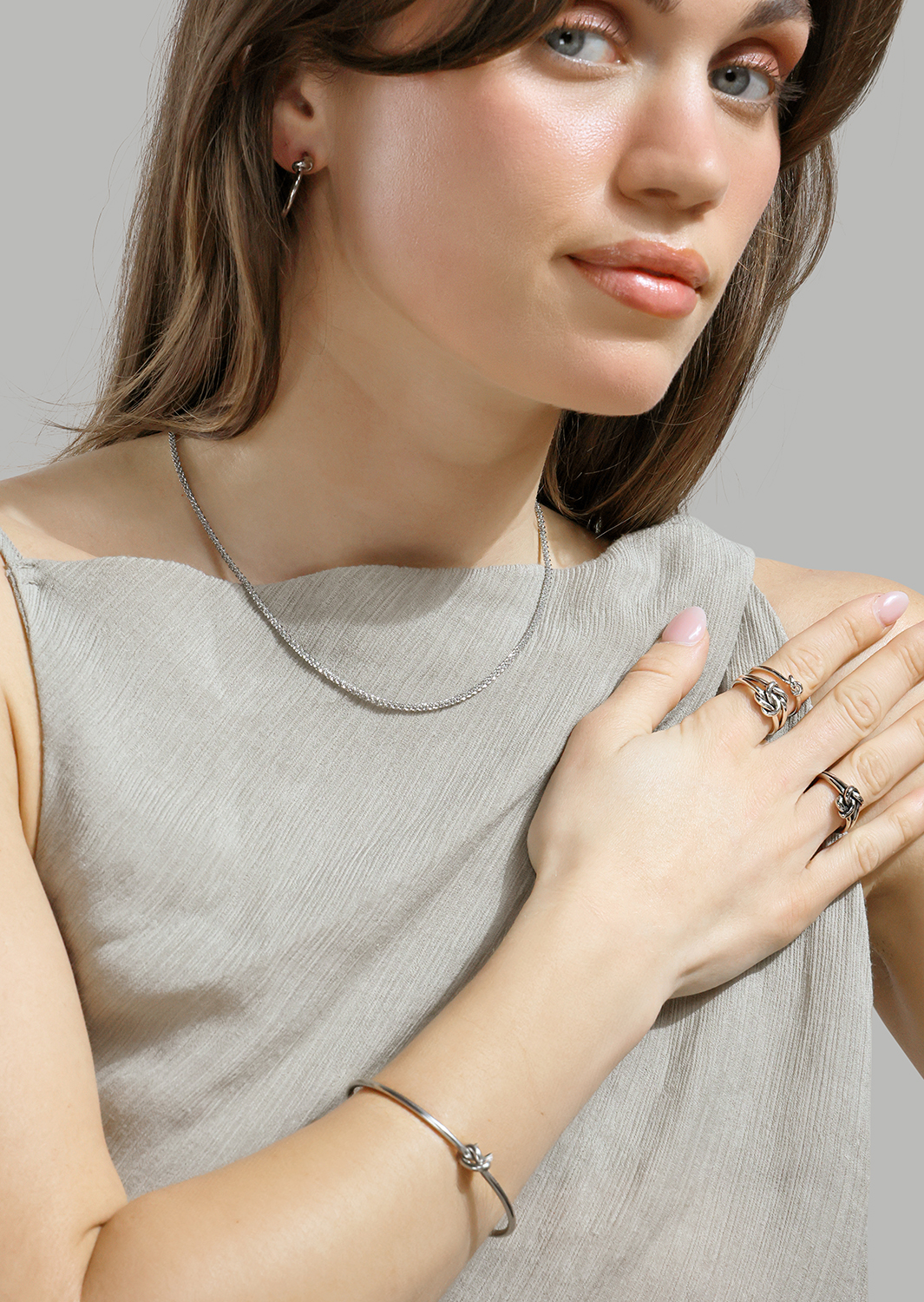 Pulsera Haley - Chapada en plata
