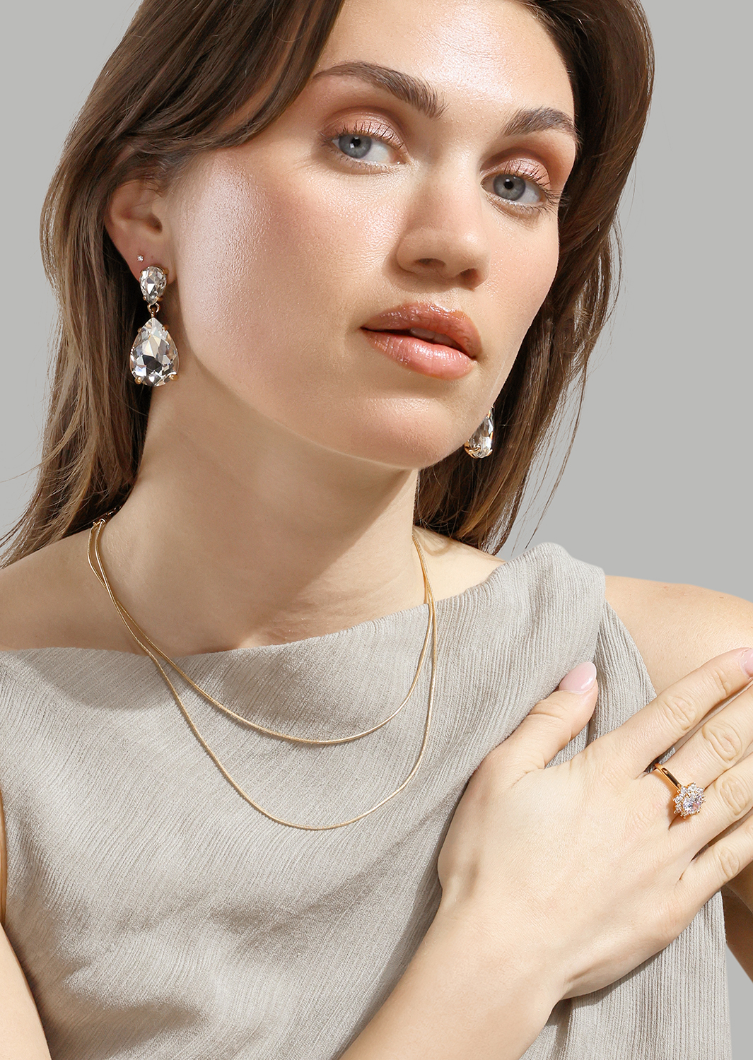 Anillo Soleil - Rose Chapado en oro