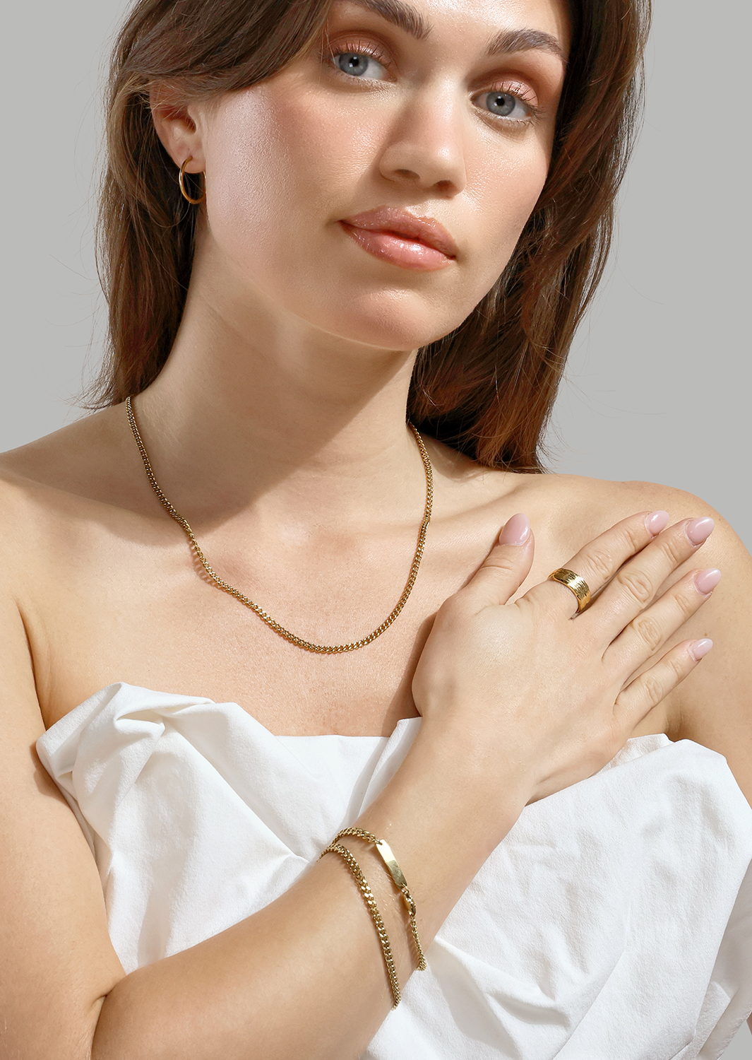 Wavena Anillo - 18k Chapado en oro