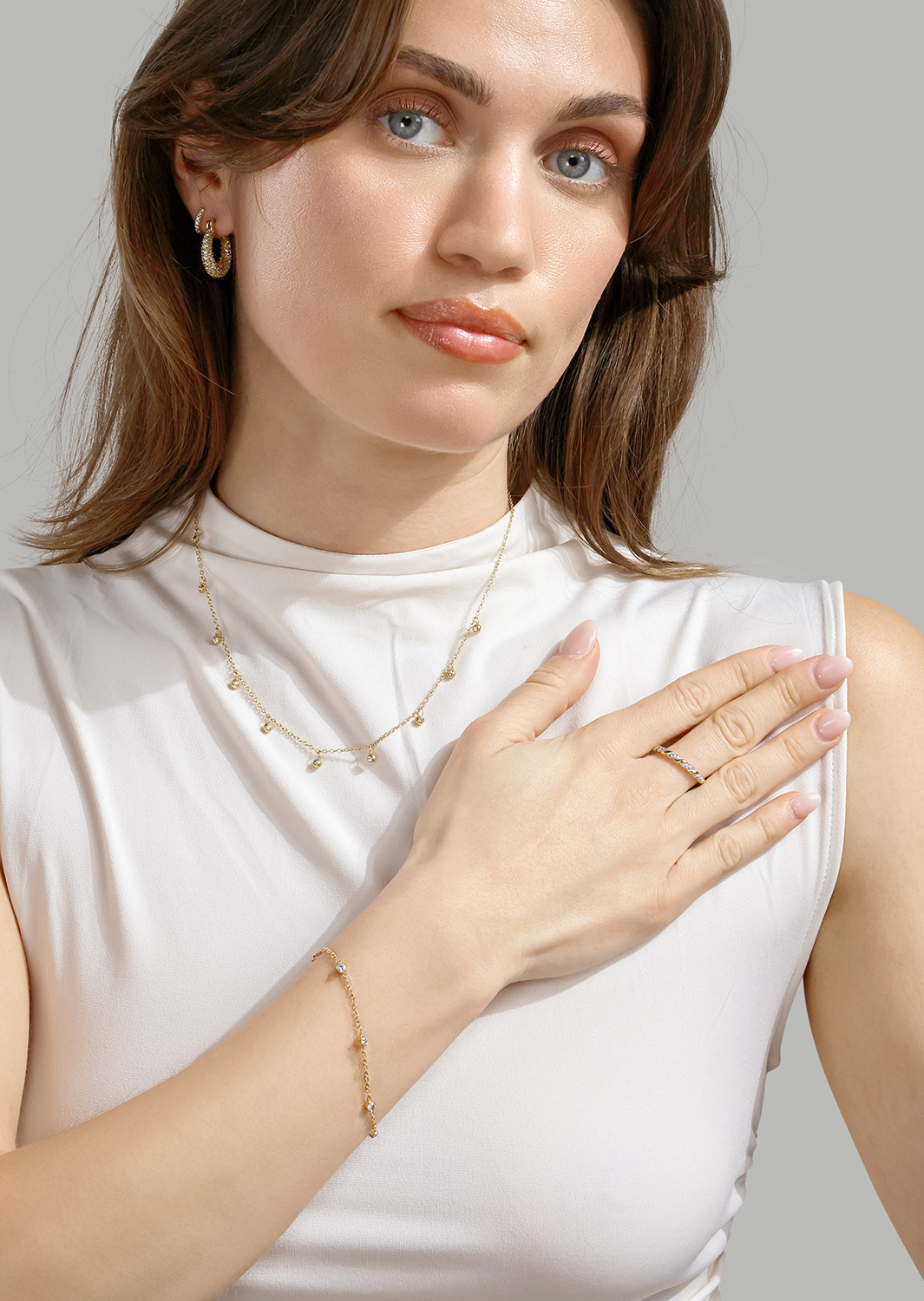 Celesta Anillo - 18k Chapado en oro
