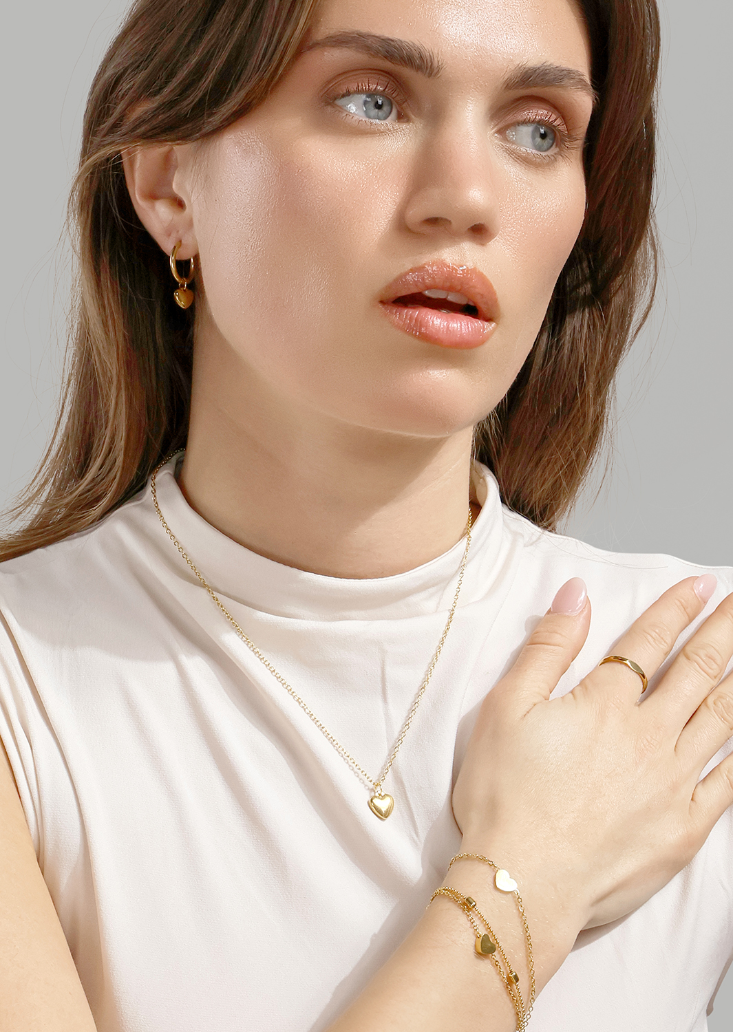 Initial Anillo – 18k Chapado en oro