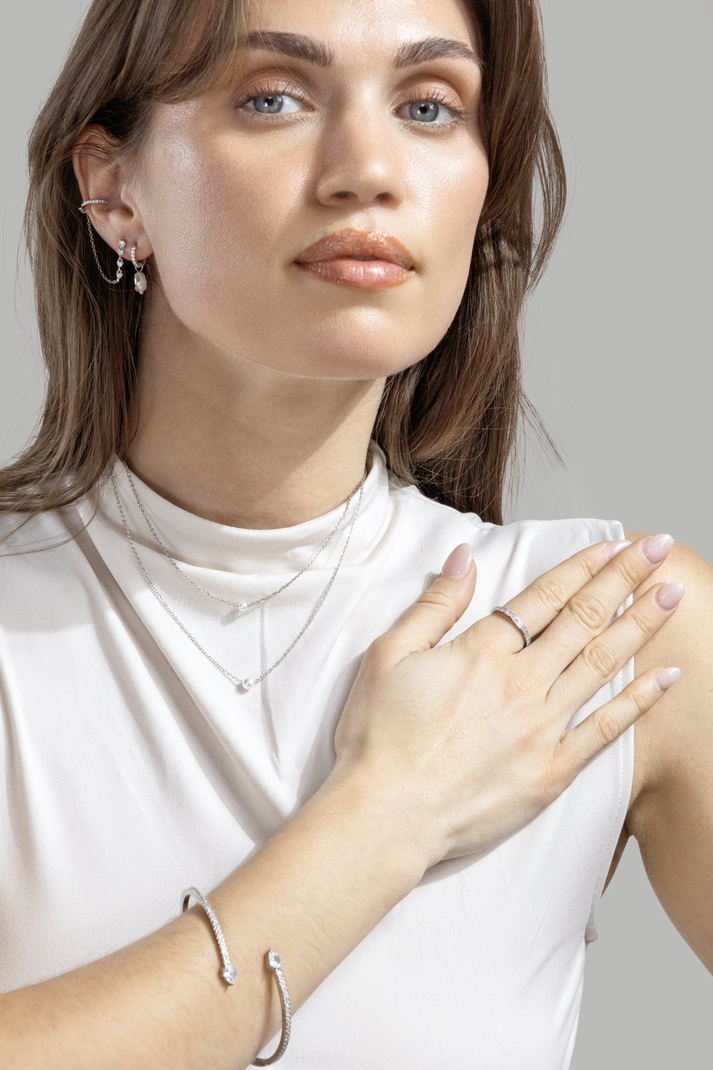 Collar Pearl Grace – Chapado en plata