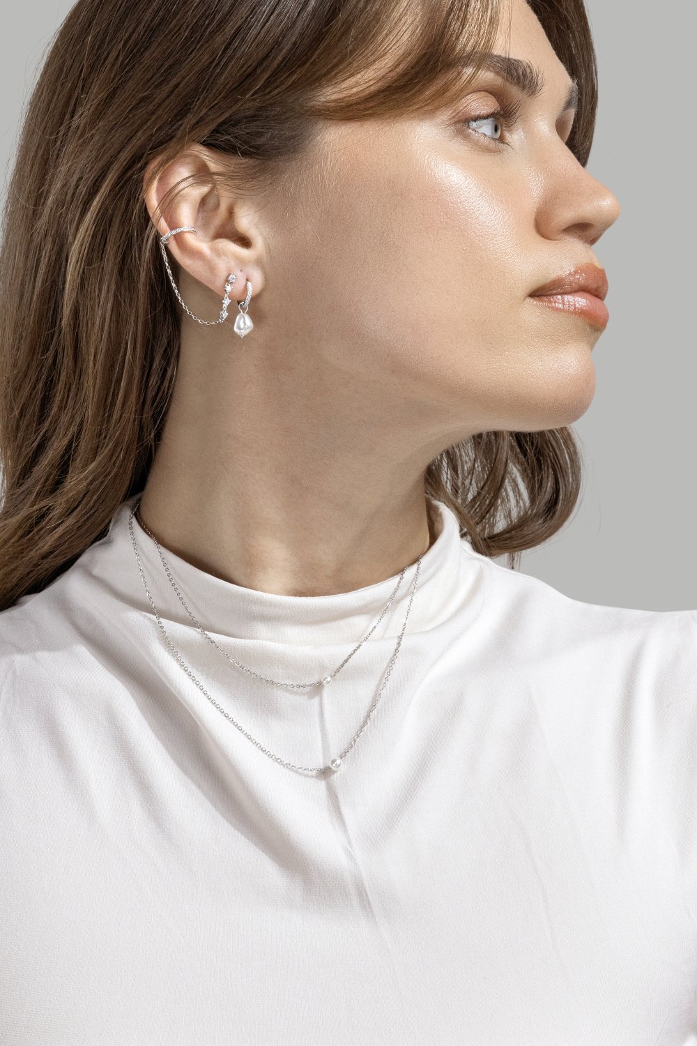 Collar Pearl Grace – Chapado en plata