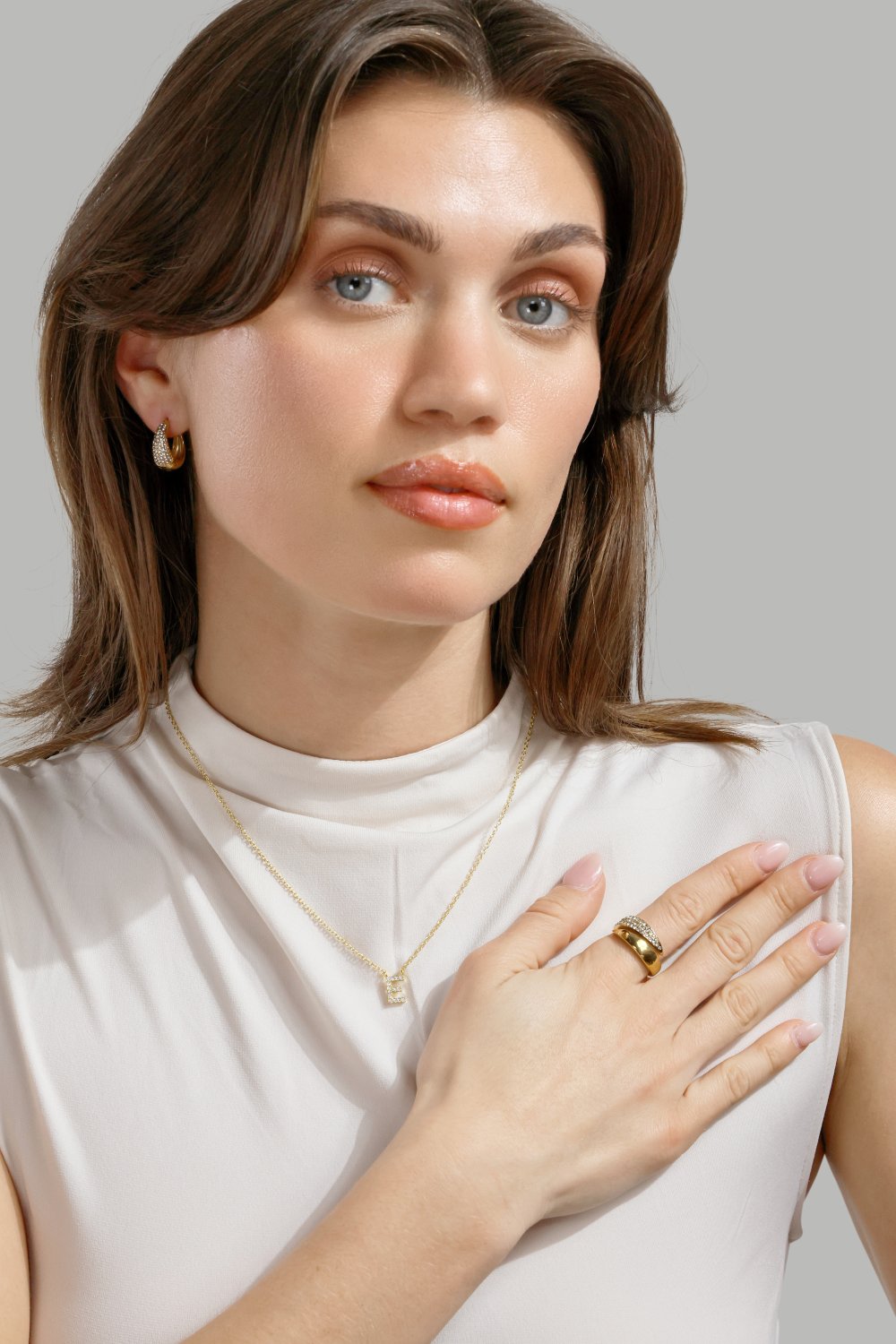 Collar Initial Letters A-N – 18k Gold Plated