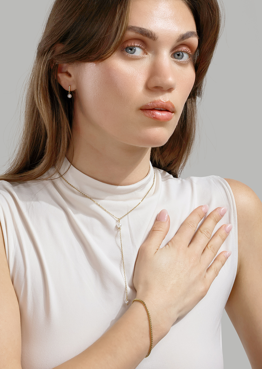 Collar Ocean Thread - 18k Chapado en oro
