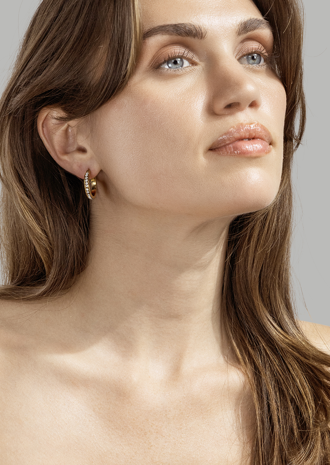Pendiente CrystalGlow - 18k Chapado en oro