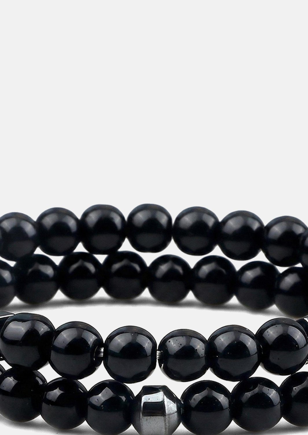 Pulsera de cuentas Obsidian Halo