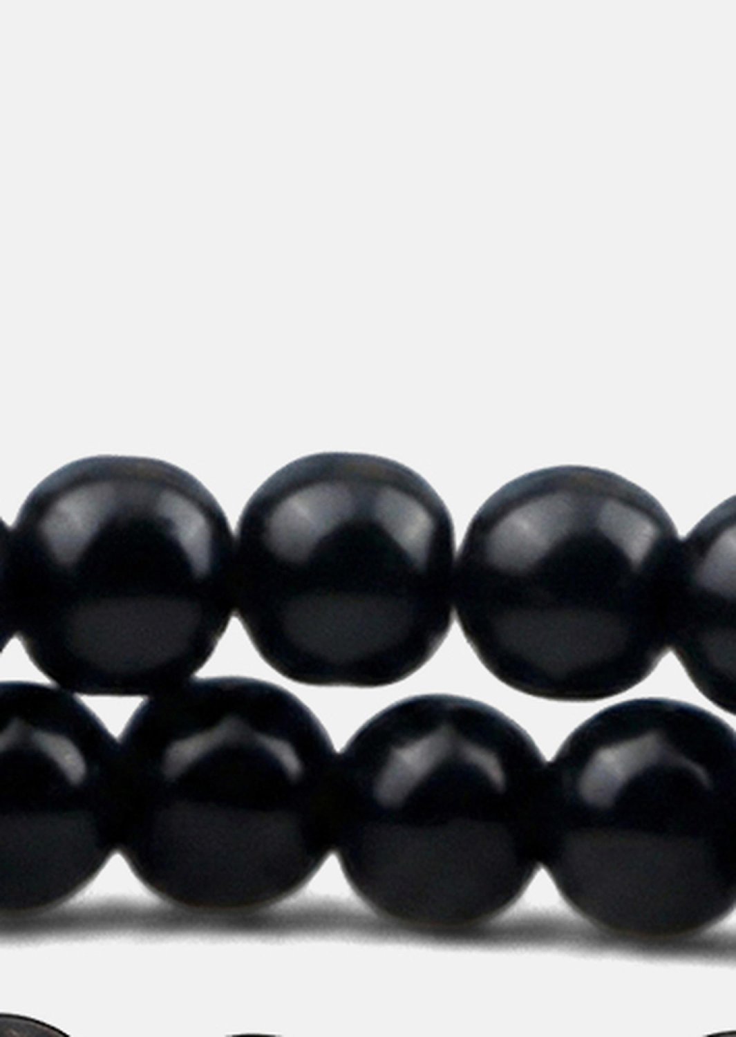 Pulsera de cuentas Obsidian Halo