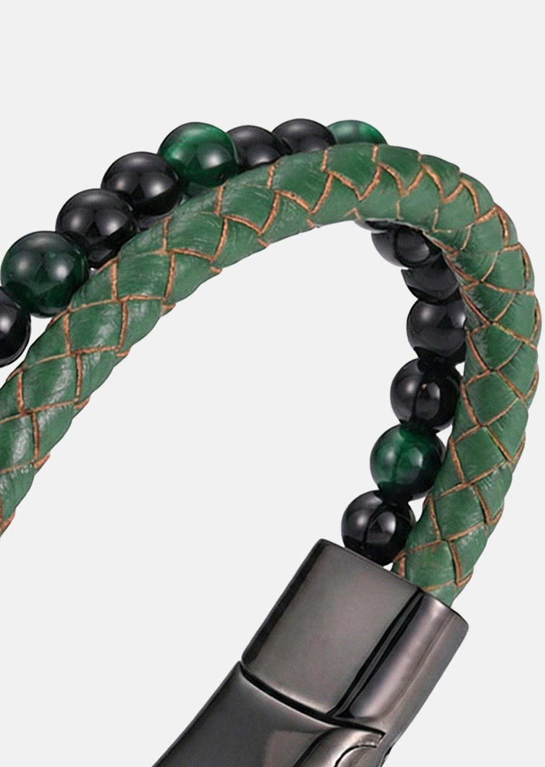 Pulsera de cuero Verdant Veil
