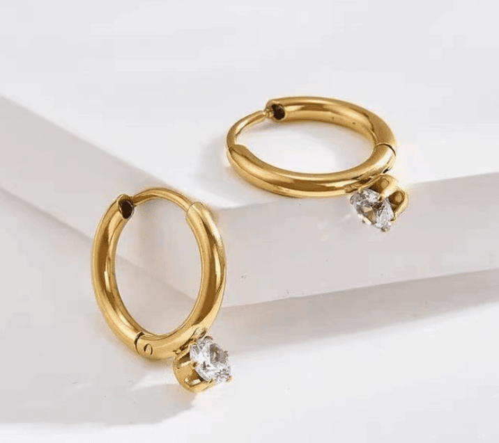 Radiance Drop Pendientes – 18k Chapados en oro
