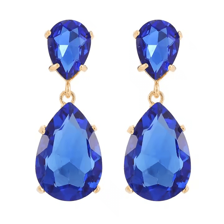 Azulora Blue Pendientes – 18k Chapados en oro