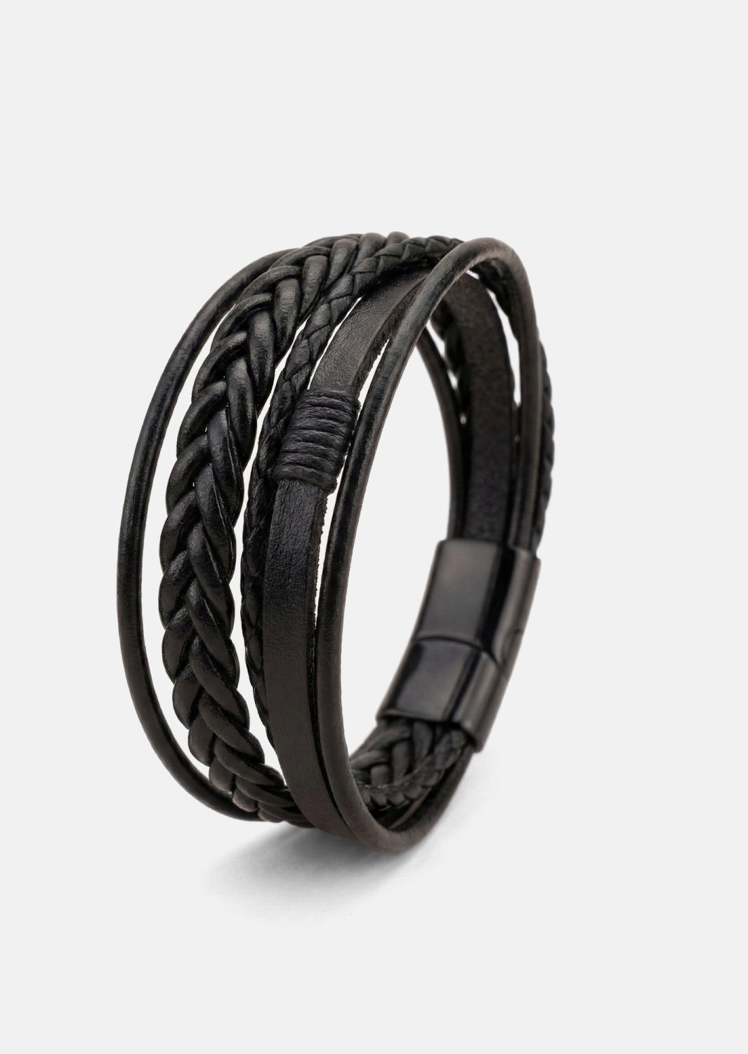 Pulsera de cuero Ebon Serpent