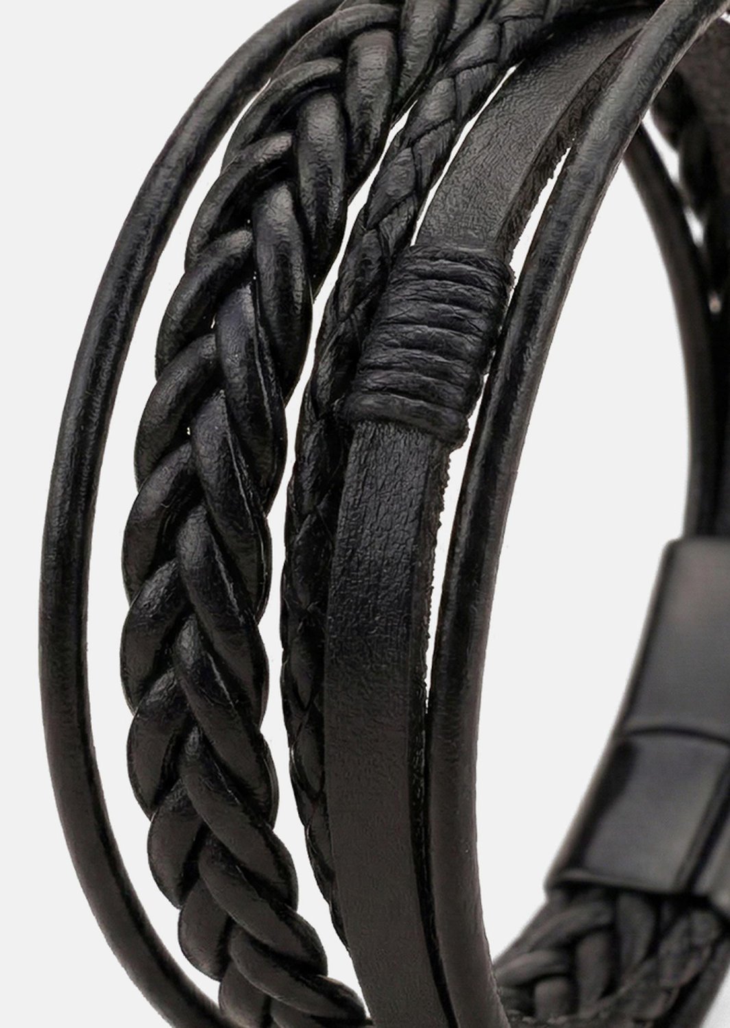 Pulsera de cuero Ebon Serpent