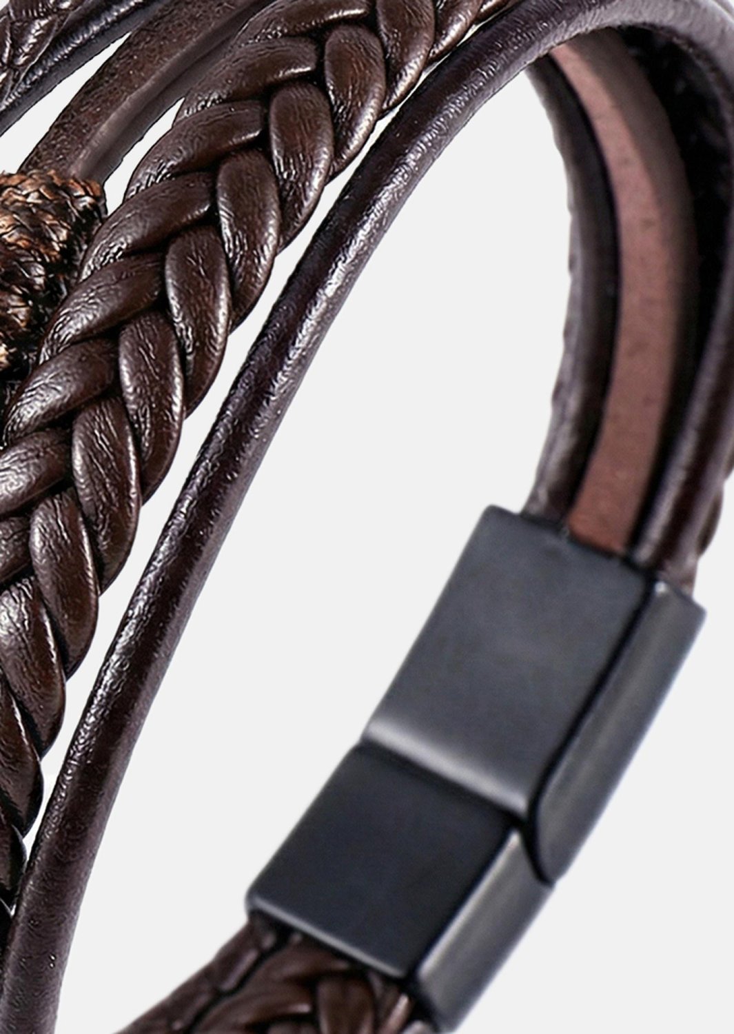 Pulsera de cuero Cavalier Weave