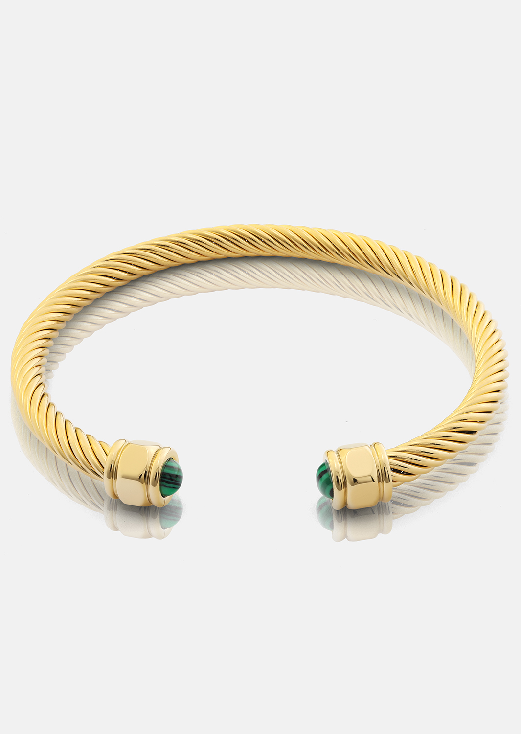 Pulsera Aumaura Green - 18k Chapada en oro