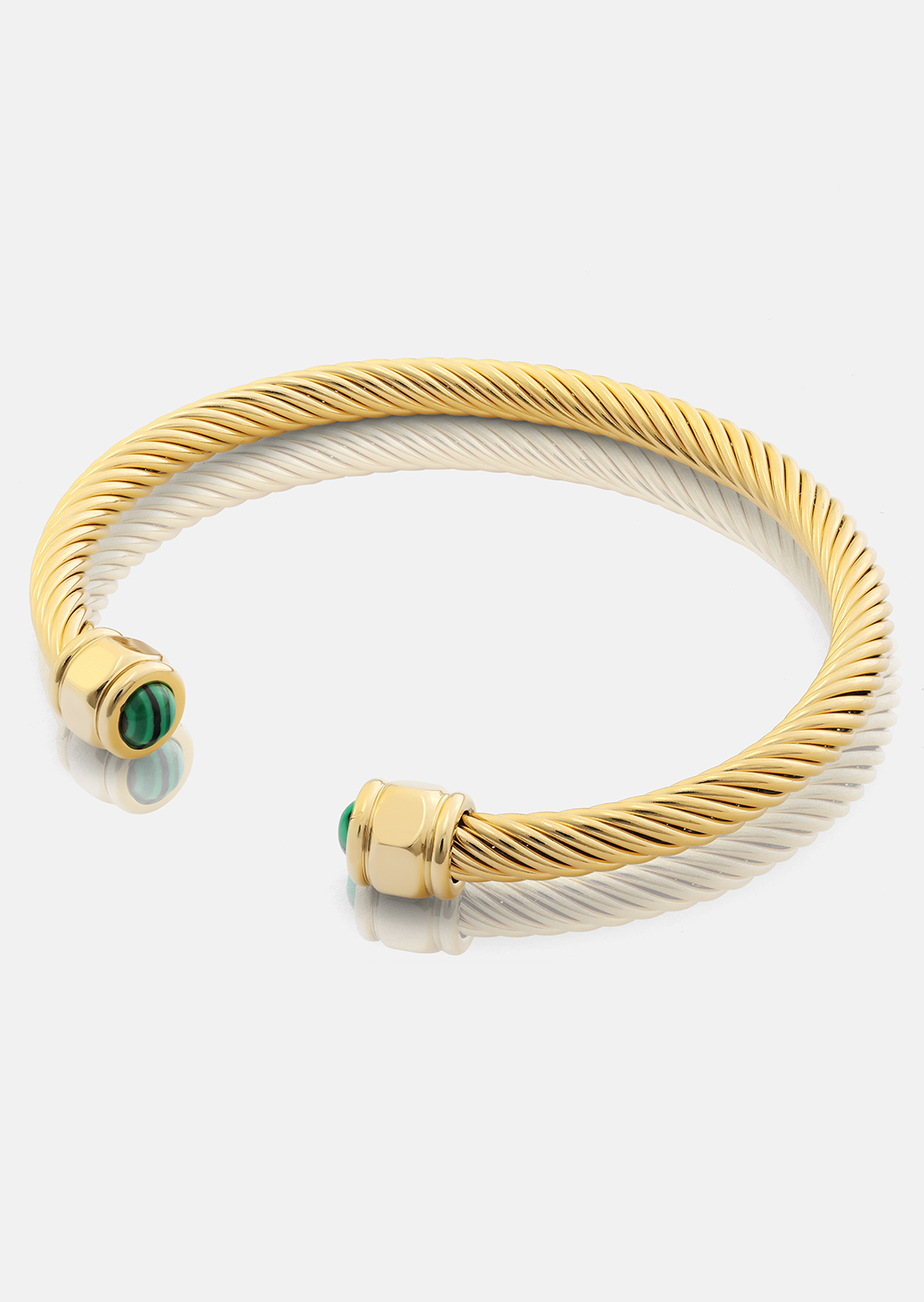 Pulsera Aumaura Green - 18k Chapada en oro