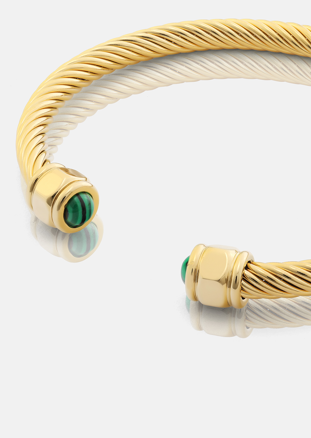 Pulsera Aumaura Green - 18k Chapada en oro