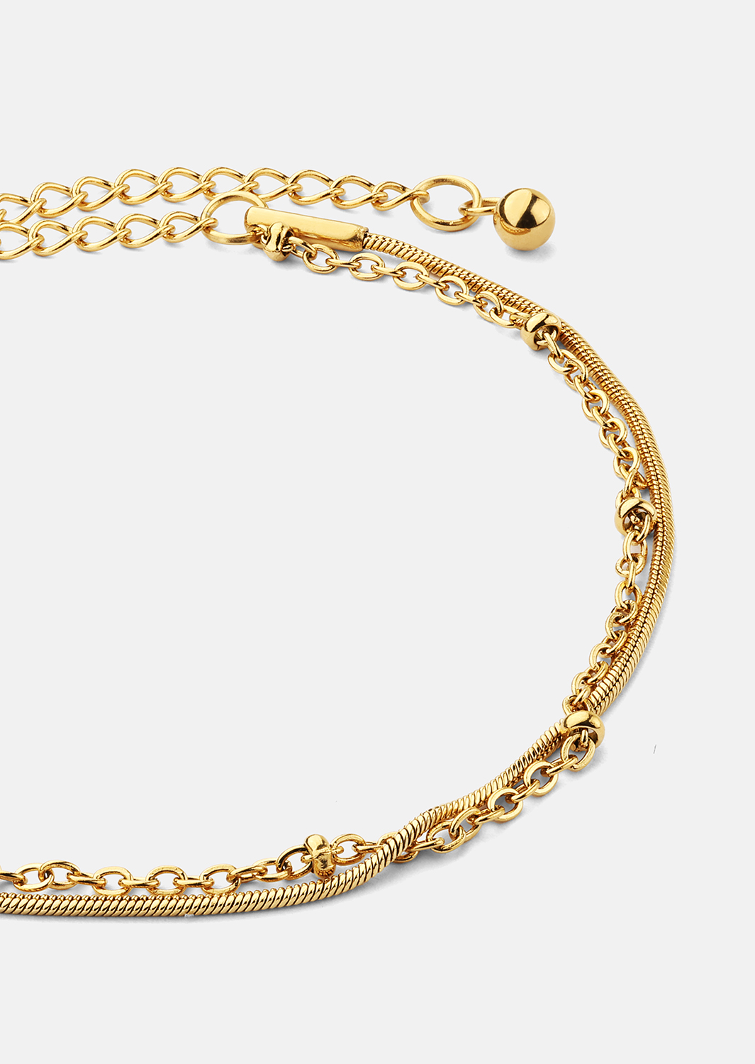 Pulsera Duo - 18k Chapada en oro