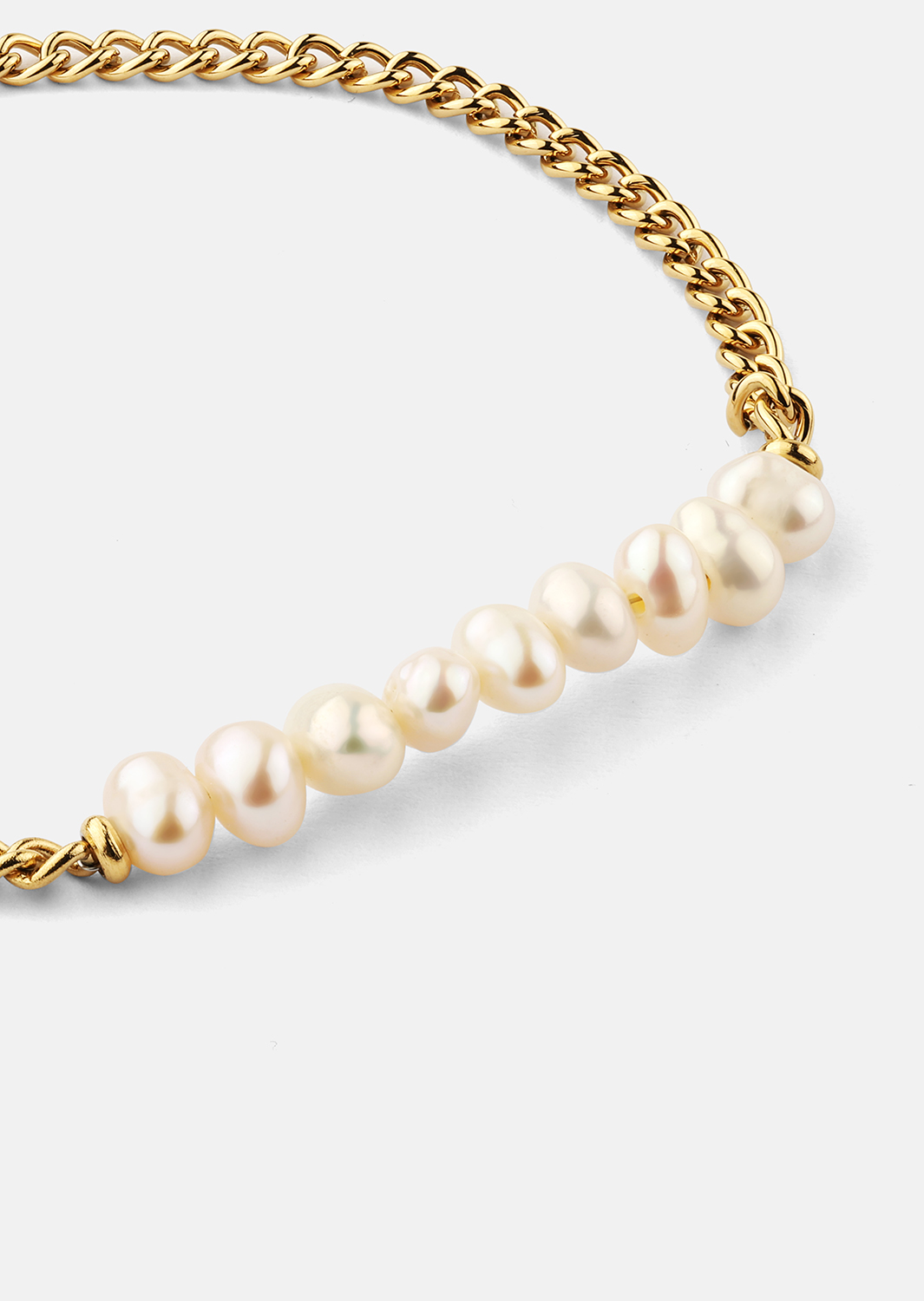 Pulsera Golden Pearl Chain - 18k Chapada en oro